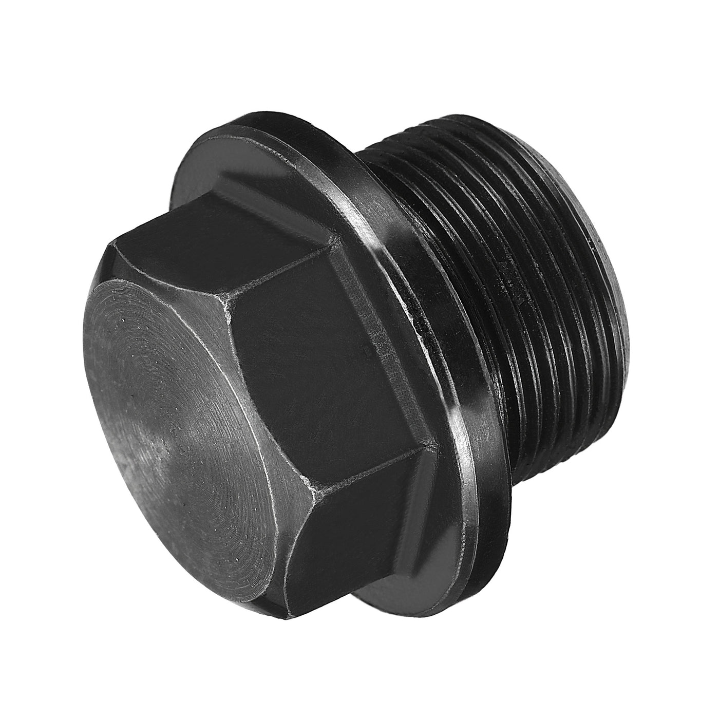 Uxcell Uxcell Outer Hex Head Socket Pipe Fitting Plug M33x2 Male Thread Carbon Steel for Terminate Pipe Ends