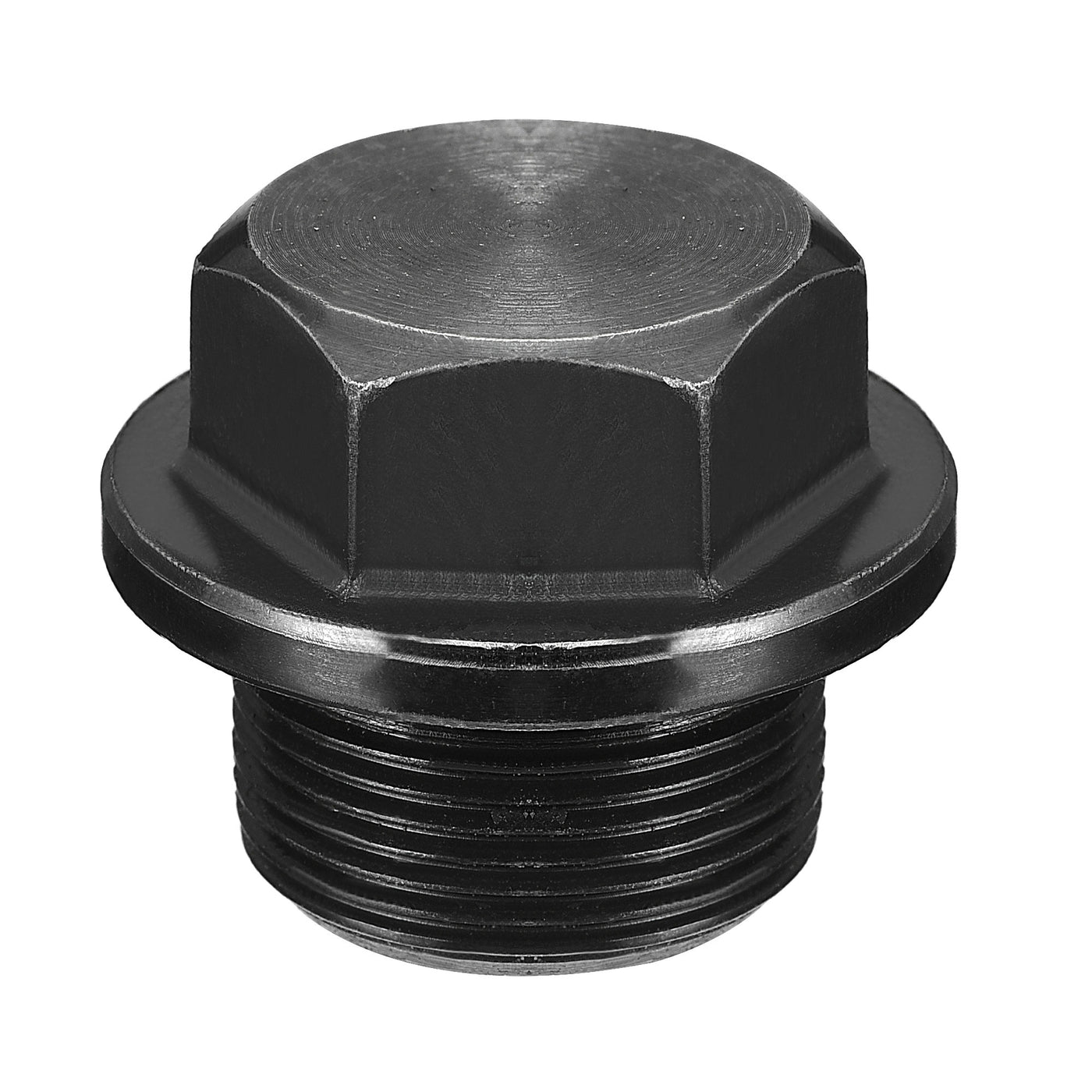 Uxcell Uxcell Outer Hex Head Socket Pipe Fitting Plug M33x2 Male Thread Carbon Steel for Terminate Pipe Ends