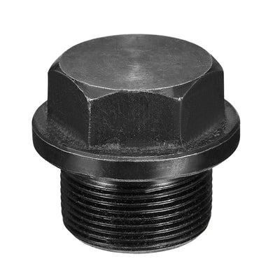 Harfington Uxcell Outer Hex Head Socket Pipe Fitting Plug M33x2 Male Thread Carbon Steel for Terminate Pipe Ends