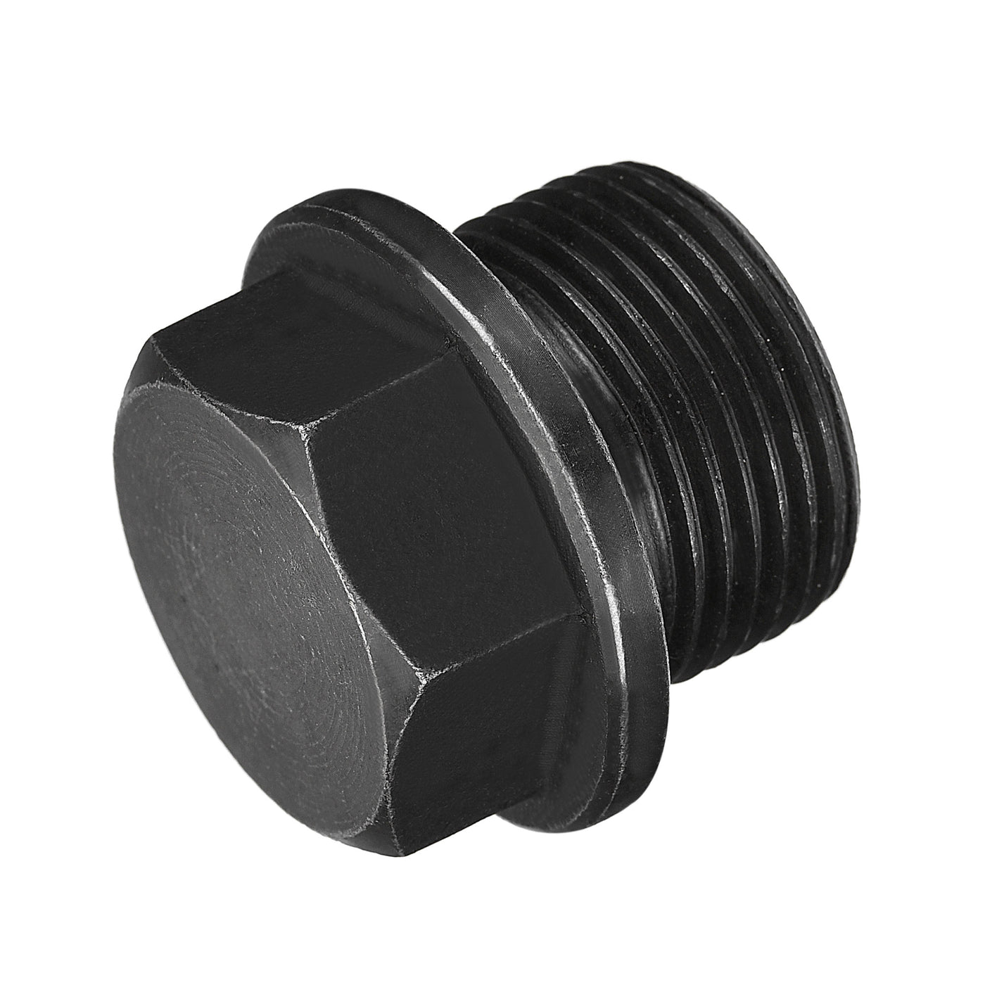 Uxcell Uxcell Outer Hex Head Socket Pipe Fitting Plug M33x2 Male Thread Carbon Steel for Terminate Pipe Ends