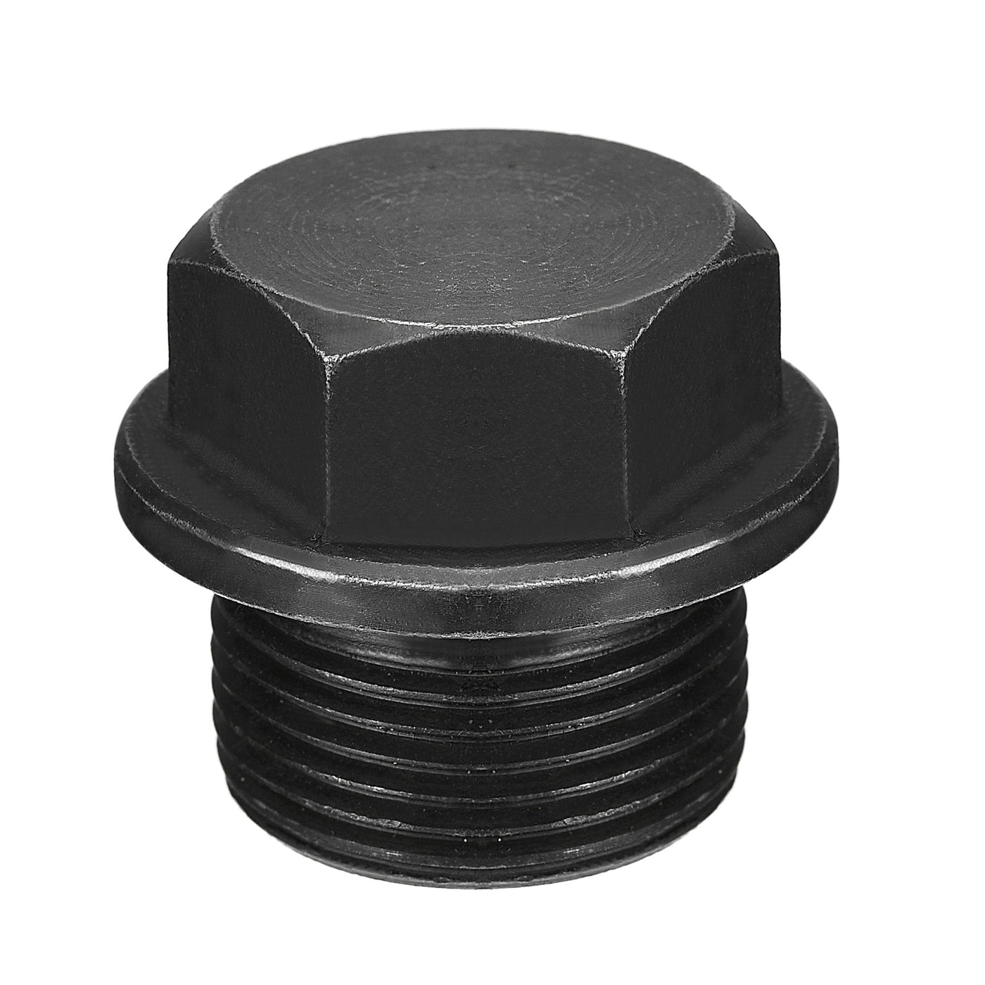 Uxcell Uxcell Outer Hex Head Socket Pipe Fitting Plug M33x2 Male Thread Carbon Steel for Terminate Pipe Ends