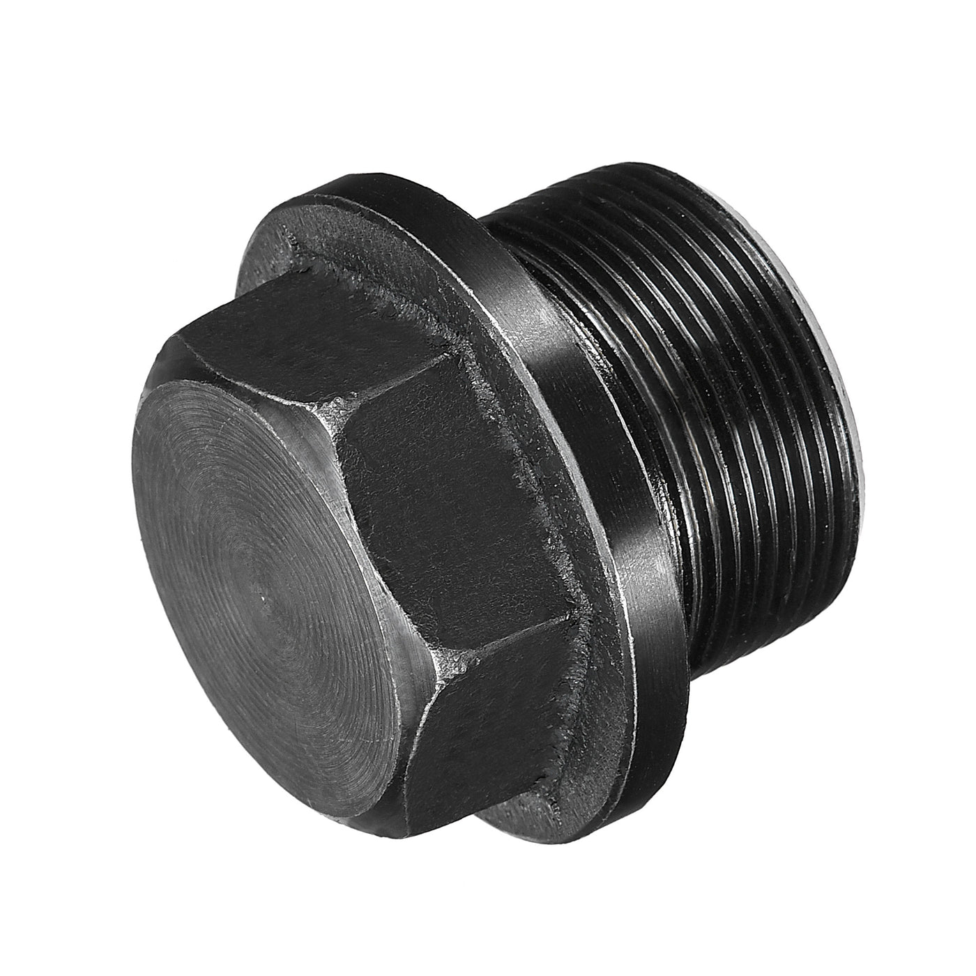 Uxcell Uxcell Outer Hex Head Socket Pipe Fitting Plug M33x2 Male Thread Carbon Steel for Terminate Pipe Ends