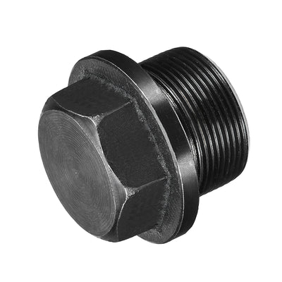 Harfington Uxcell Outer Hex Head Socket Pipe Fitting Plug M33x2 Male Thread Carbon Steel for Terminate Pipe Ends