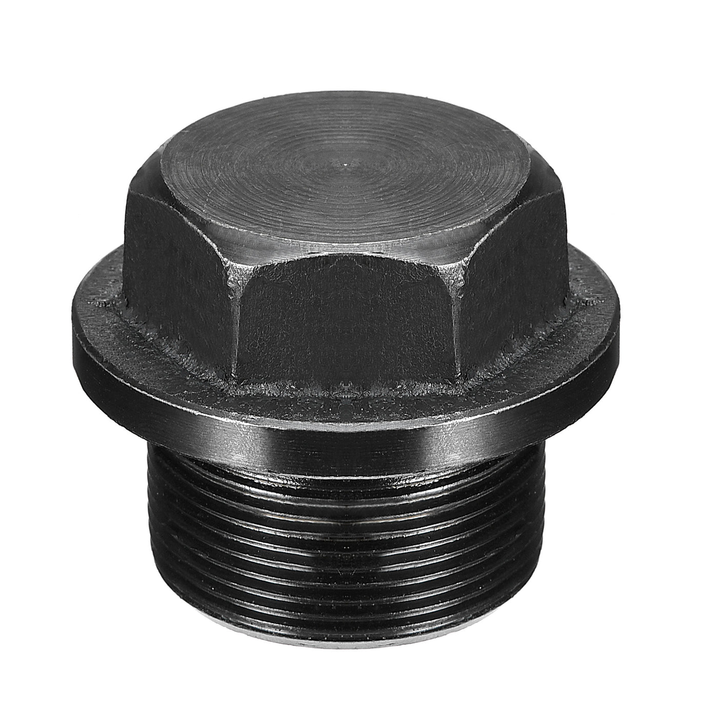 Uxcell Uxcell Outer Hex Head Socket Pipe Fitting Plug M33x2 Male Thread Carbon Steel for Terminate Pipe Ends