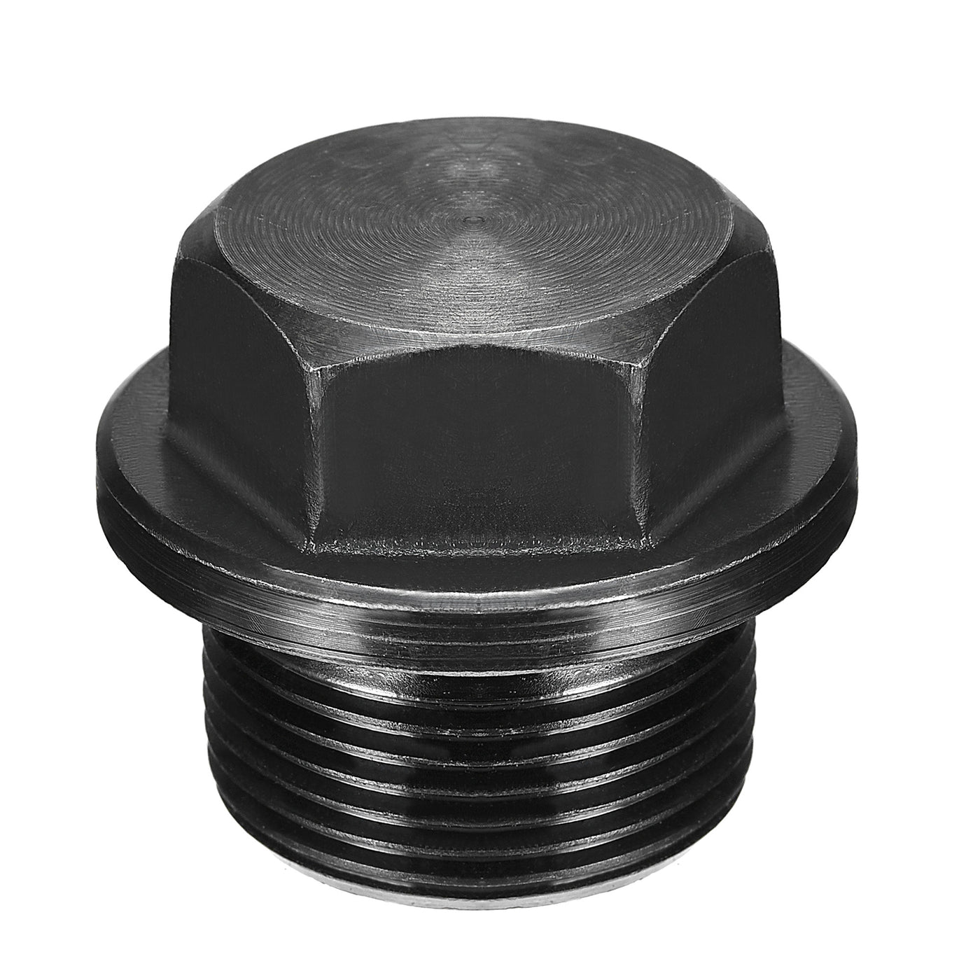 Uxcell Uxcell Outer Hex Head Socket Pipe Fitting Plug M33x2 Male Thread Carbon Steel for Terminate Pipe Ends