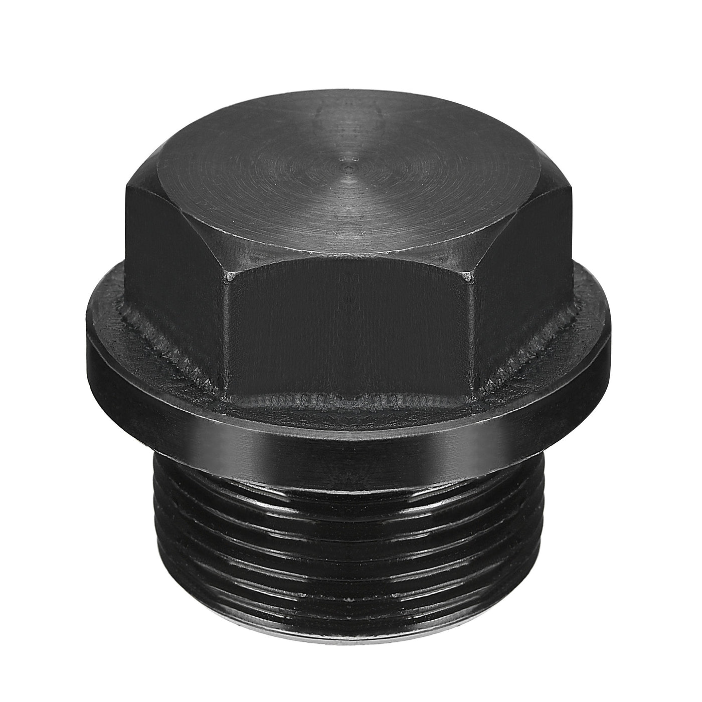 Uxcell Uxcell Outer Hex Head Socket Pipe Fitting Plug M33x2 Male Thread Carbon Steel for Terminate Pipe Ends