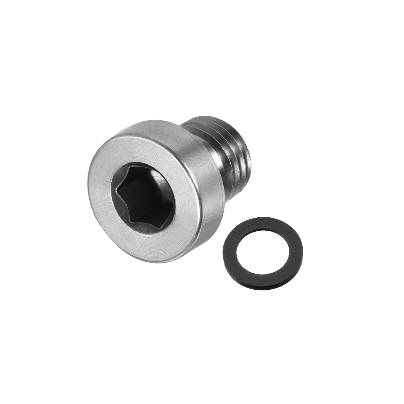 uxcell Uxcell Stainless Steel Inner Hex Head Pipe Plug with Seal Ring