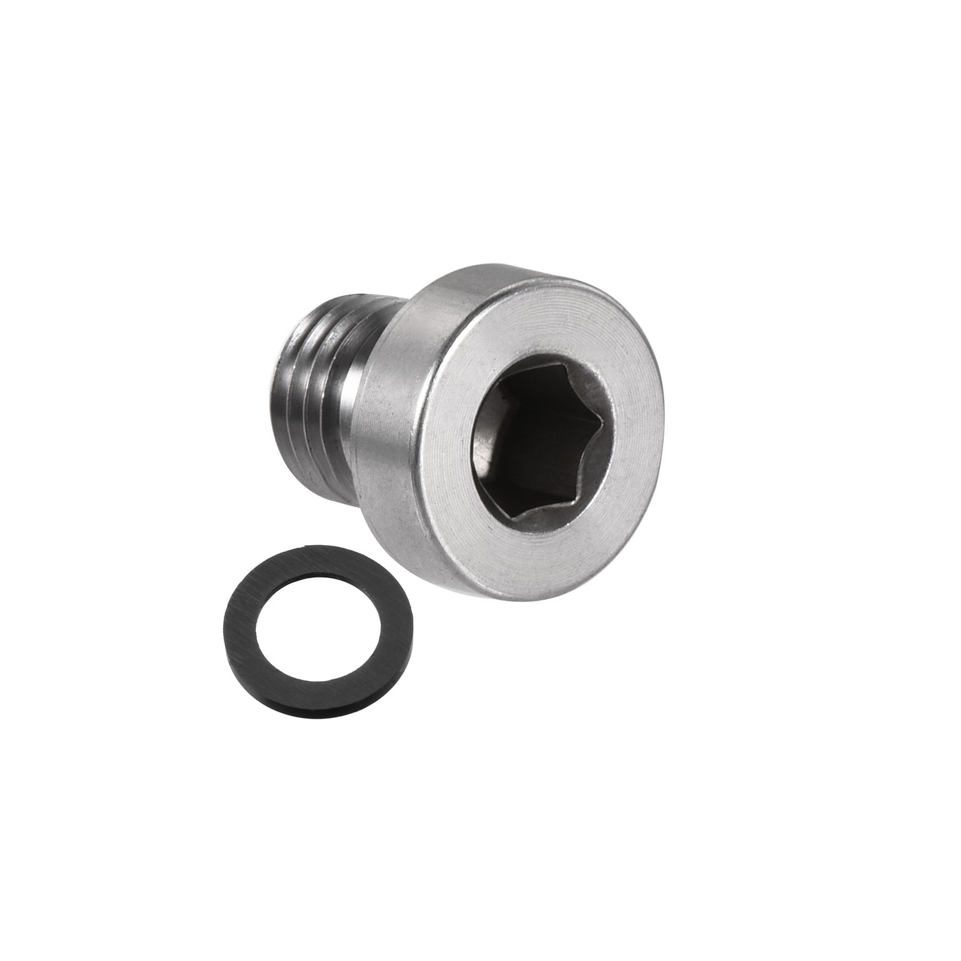 uxcell Uxcell Stainless Steel Inner Hex Head Pipe Plug with Seal Ring