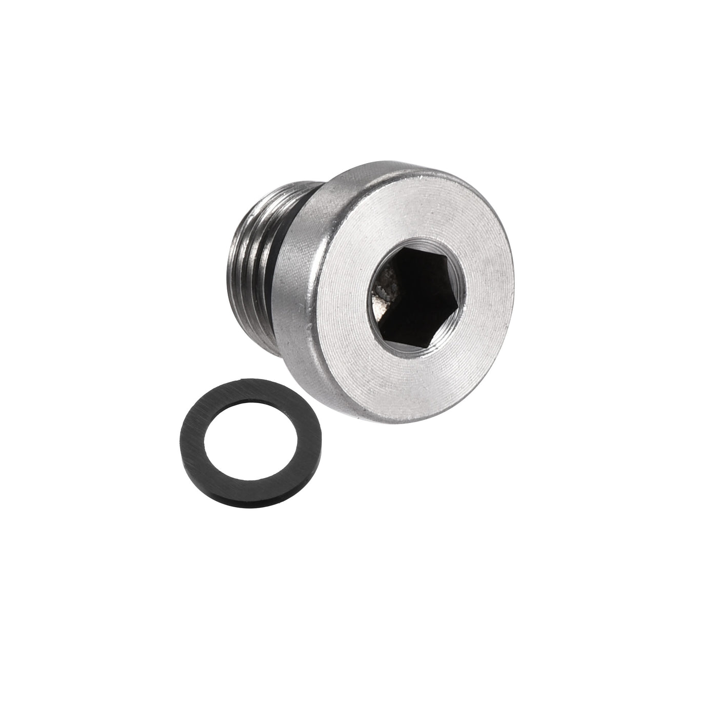 uxcell Uxcell Stainless Steel Inner Hex Head Pipe Plug with Seal Ring