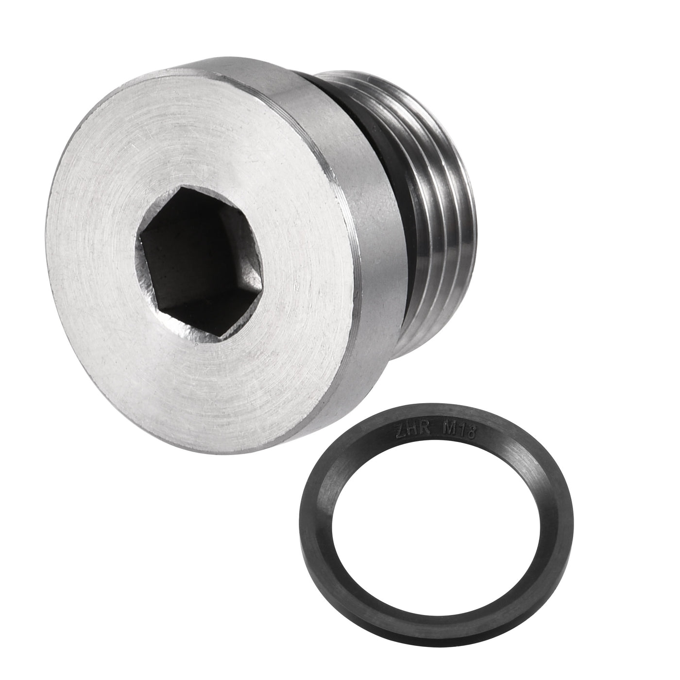 uxcell Uxcell Stainless Steel Inner Hex Head Pipe Plug with Seal Ring