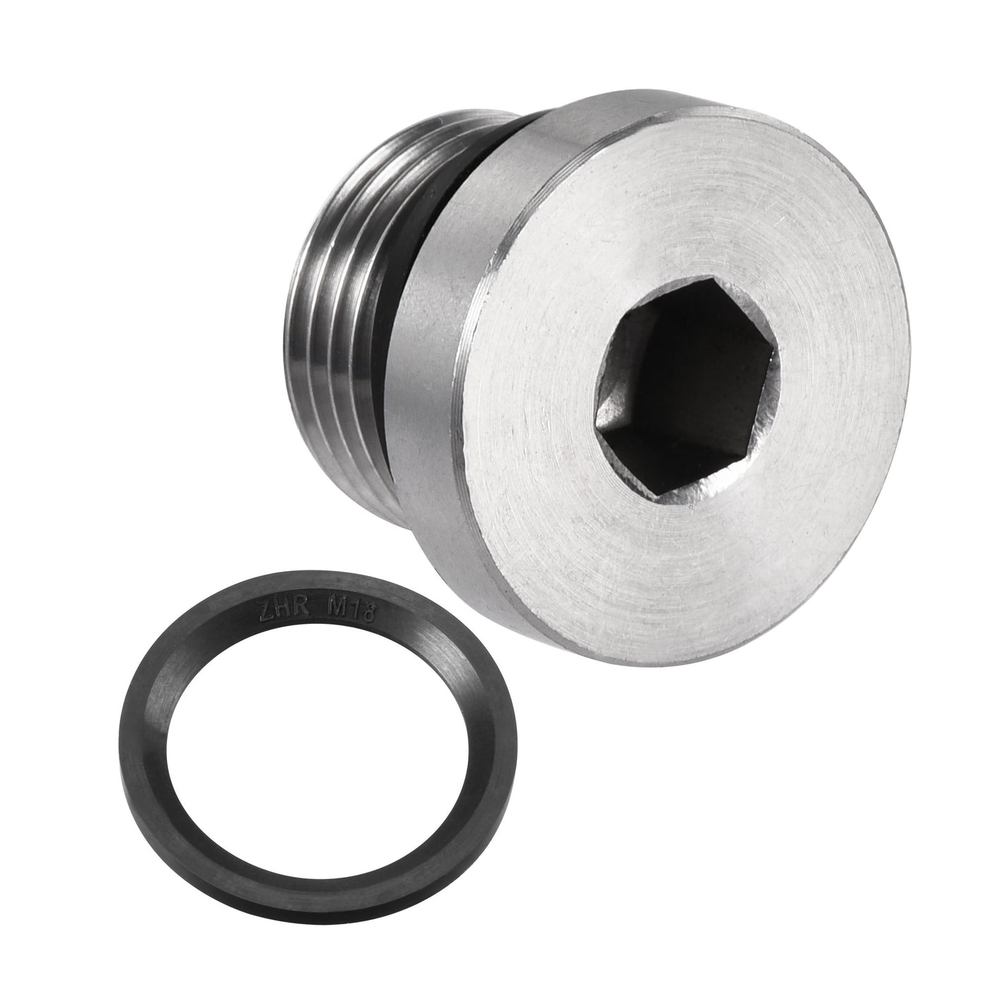 uxcell Uxcell Stainless Steel Inner Hex Head Pipe Plug with Seal Ring