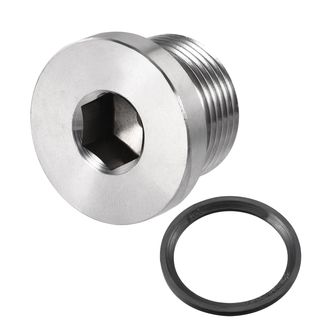 uxcell Uxcell Stainless Steel Inner Hex Head Pipe Plug with Seal Ring