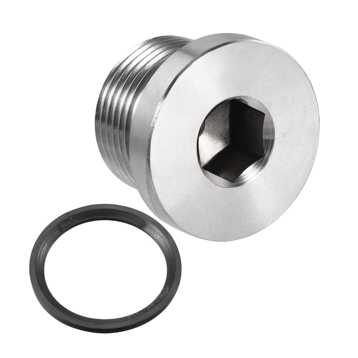 uxcell Uxcell Stainless Steel Inner Hex Head Pipe Plug with Seal Ring