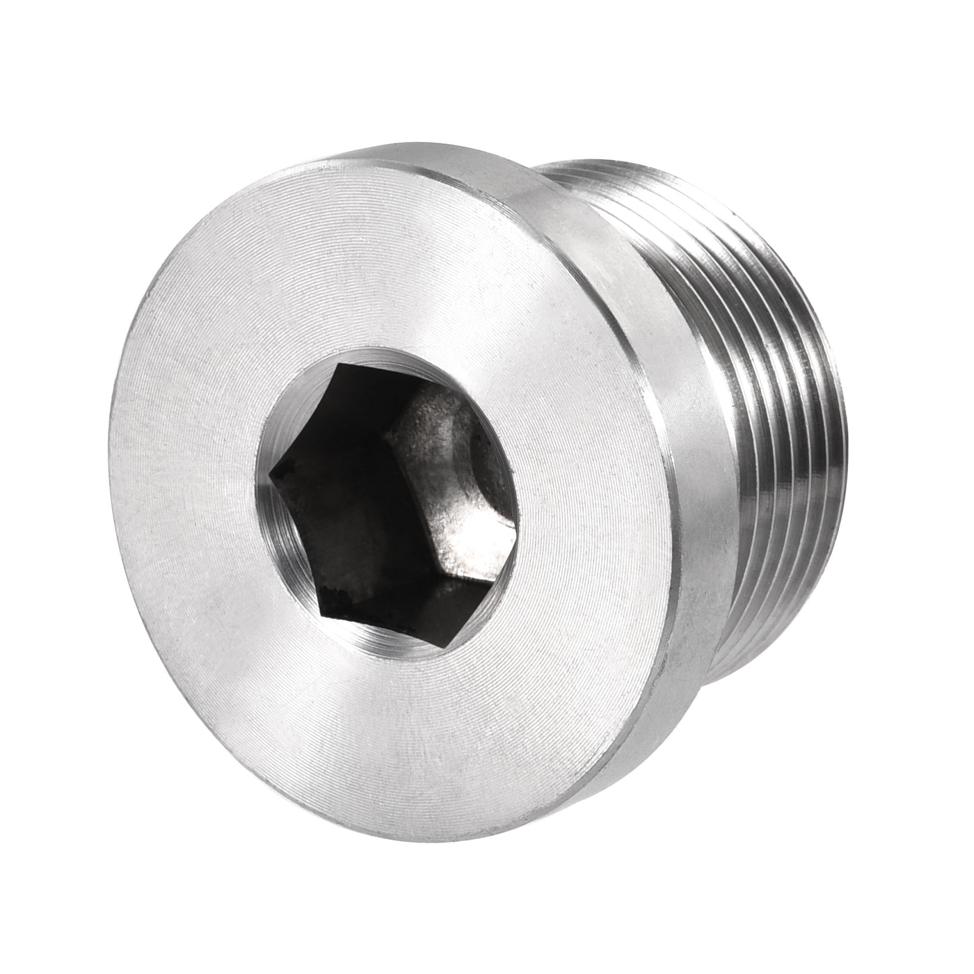 uxcell Uxcell Stainless Steel Inner Hex Head M26x1.5 Pipe Fitting Plug