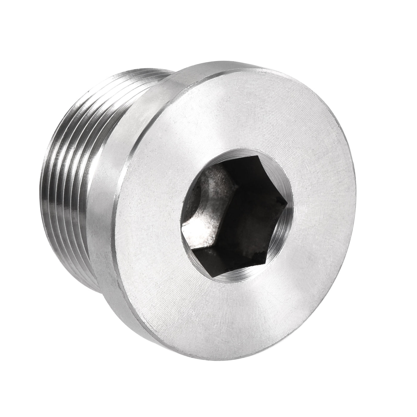 uxcell Uxcell Stainless Steel Inner Hex Head M26x1.5 Pipe Fitting Plug