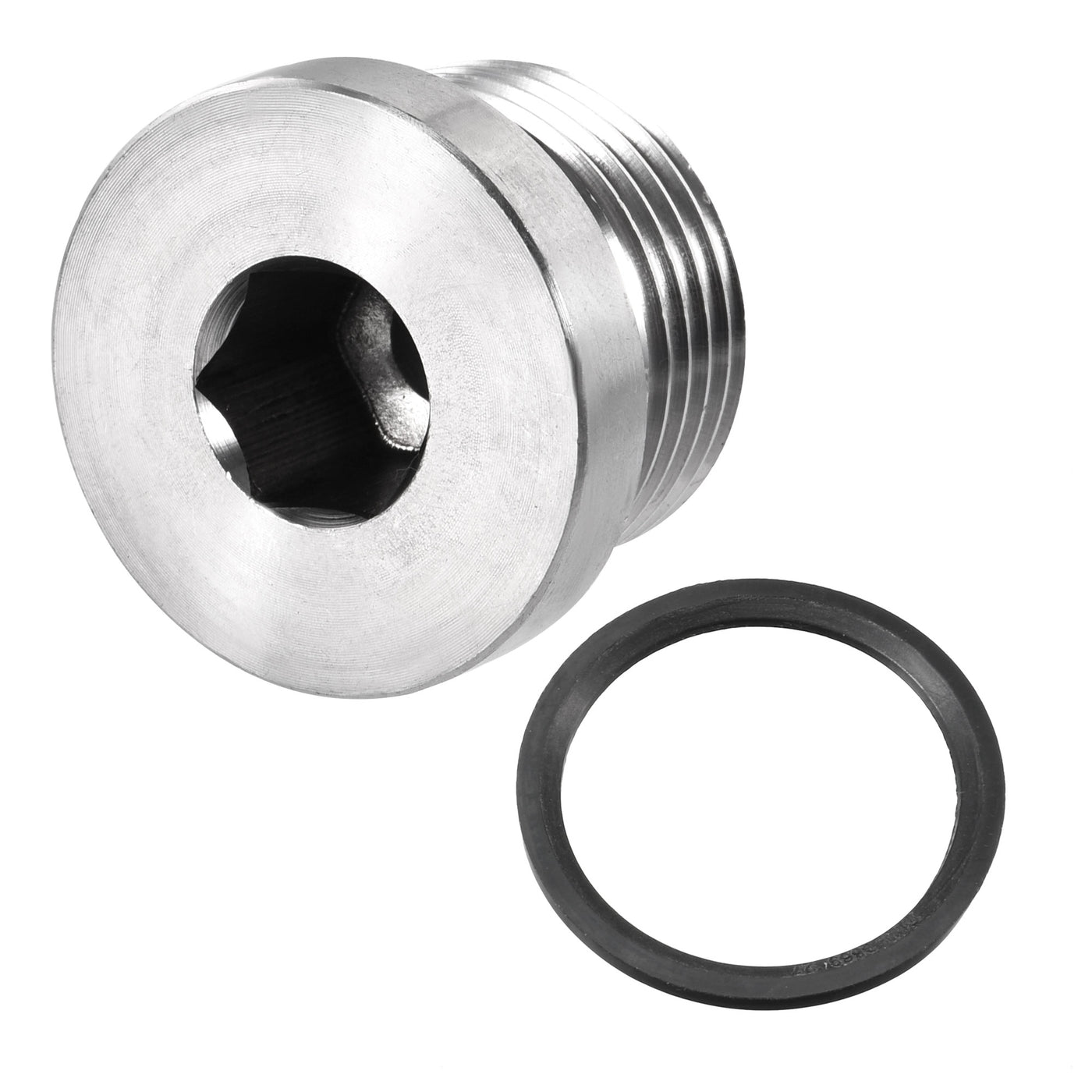 uxcell Uxcell Stainless Steel Inner Hex Head Pipe Plug with Seal Ring