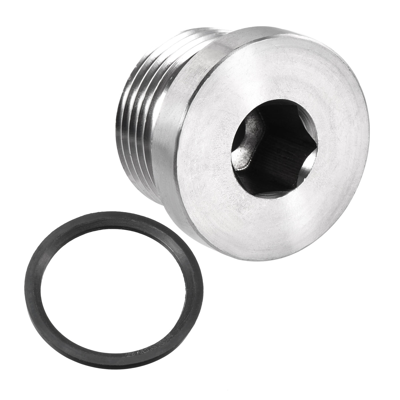 uxcell Uxcell Stainless Steel Inner Hex Head Pipe Plug with Seal Ring