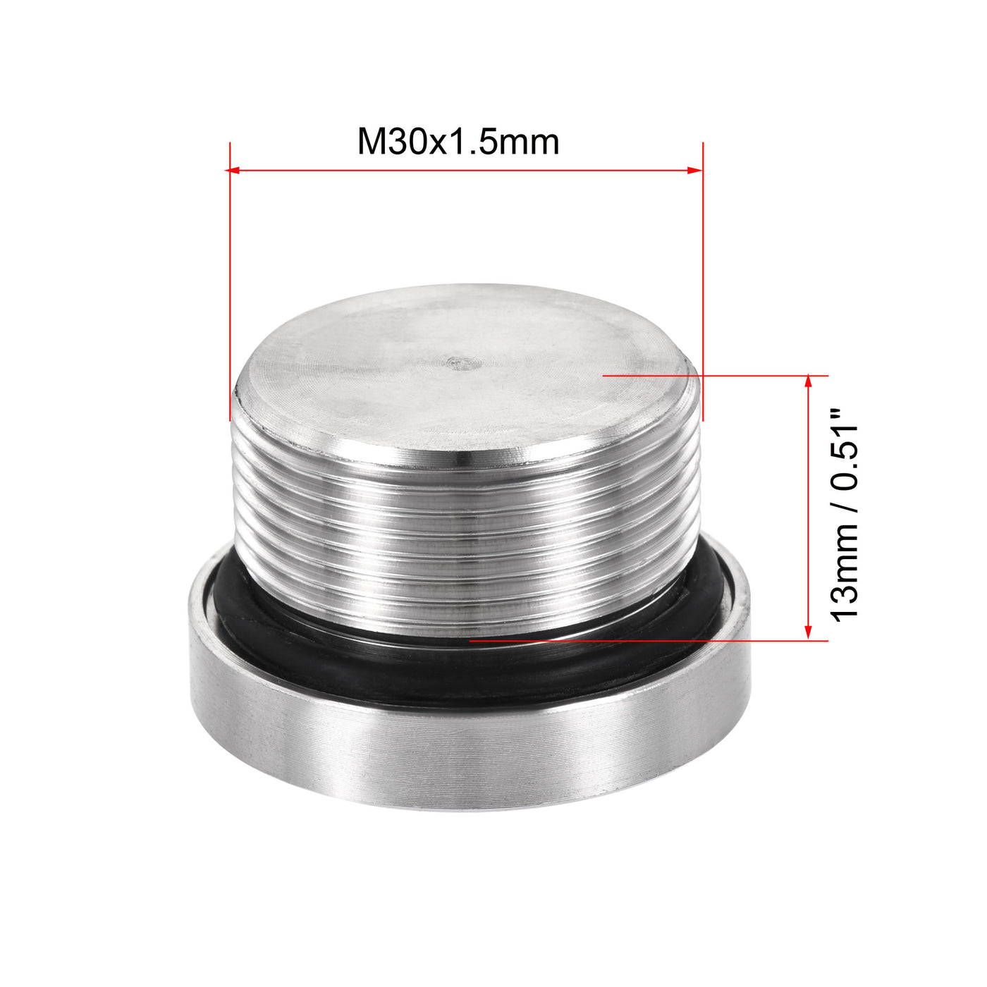 uxcell Uxcell Stainless Steel Inner Hex Head Pipe Plug with Seal Ring