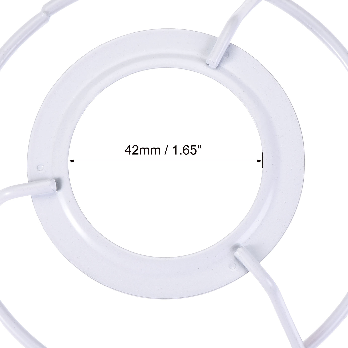 uxcell Uxcell Lamp Shade Ring, 110mm Dia. Lampshade Holder Frame Ring for E26/E27 Lamp Socket, Baked Coating Iron 1 Set