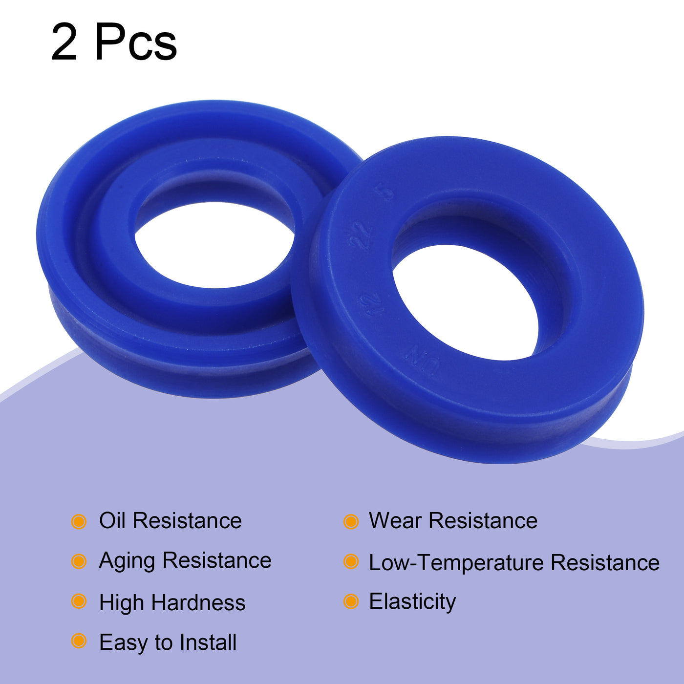 Uxcell Uxcell UN Radial Shaft Seal 18mm ID x 28mm OD x 5mm Width PU Oil Seal, Blue Pack of 2