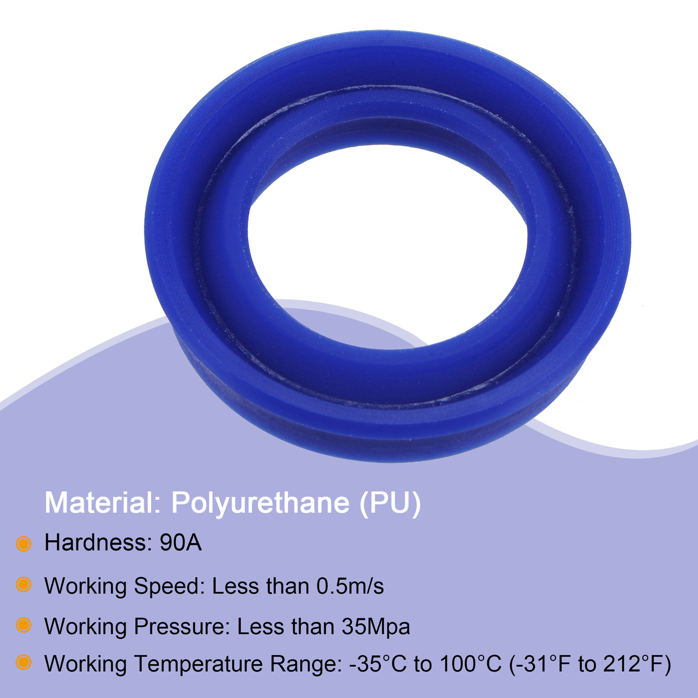 uxcell Uxcell UHS Radial Shaft Seals Width PU Oil Seals