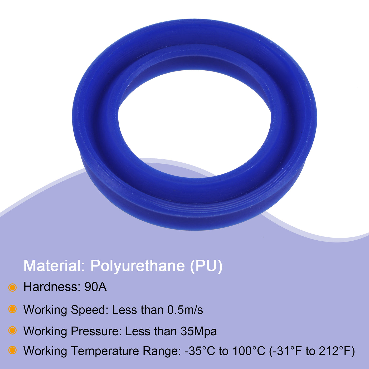 uxcell Uxcell UHS Radial Shaft Seals Width PU Oil Seals