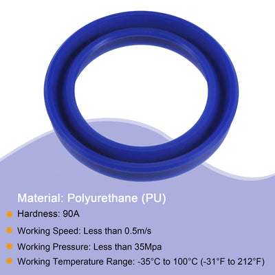 Harfington Uxcell UHS Radial Shaft Seals Width PU Oil Seals