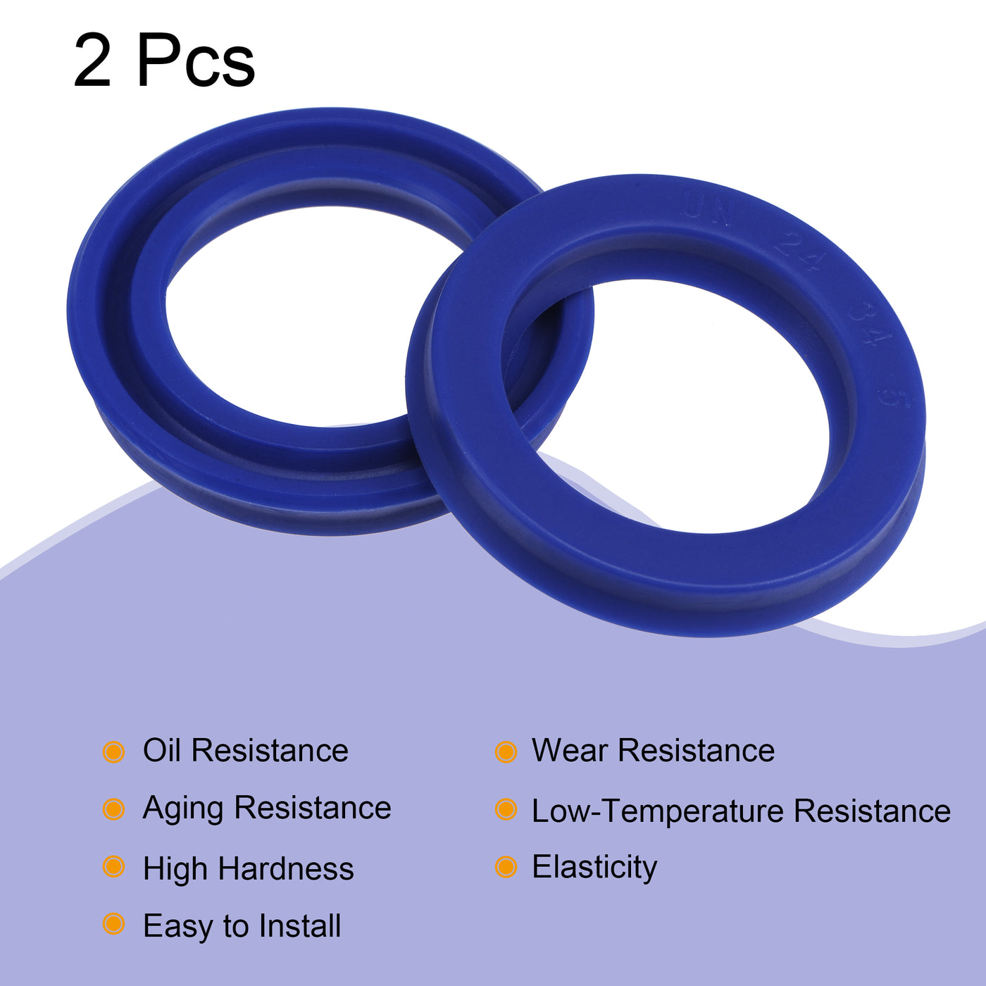 Uxcell Uxcell UN Radial Shaft Seal 18mm ID x 28mm OD x 5mm Width PU Oil Seal, Blue Pack of 2