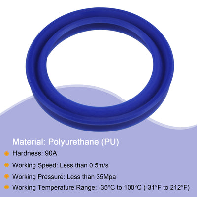 Harfington Uxcell UHS Radial Shaft Seals Width PU Oil Seals