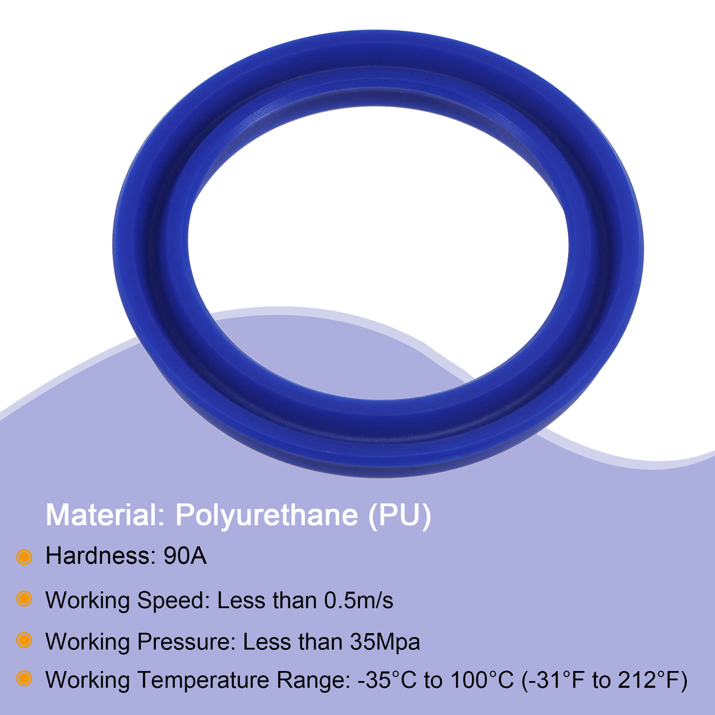 Uxcell Uxcell UN Radial Shaft Seal 18mm ID x 28mm OD x 5mm Width PU Oil Seal, Blue Pack of 2