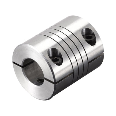 Harfington Uxcell Motor Shaft 7mm to 12mm Helical Beam Coupler Coupling 25mm Dia 30mm Length