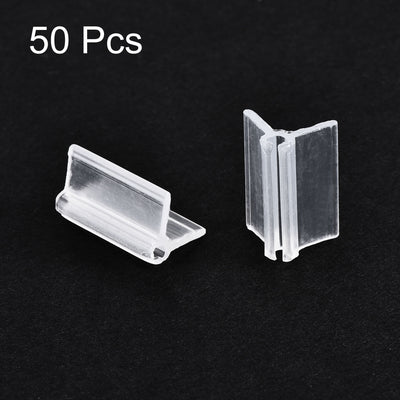 Harfington Uxcell PE Grafting Clips 2mm for Garden Trellis Greenhouse Clear 50pcs