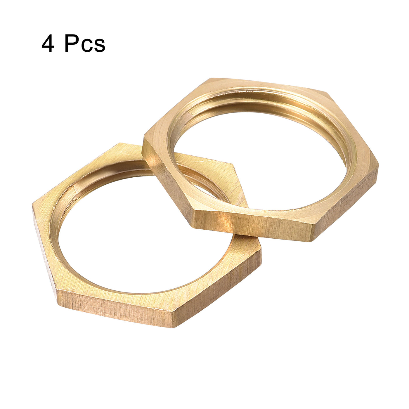 uxcell Uxcell Lock Nut, Hex Brass Female Locknut