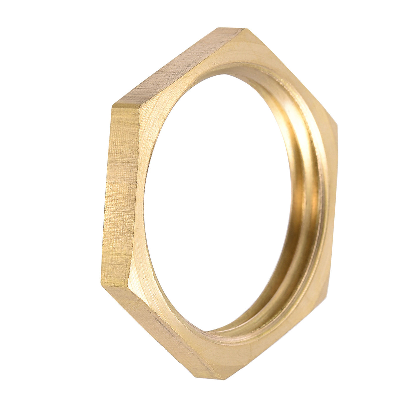 uxcell Uxcell Lock Nut, Hex Brass Female Locknut