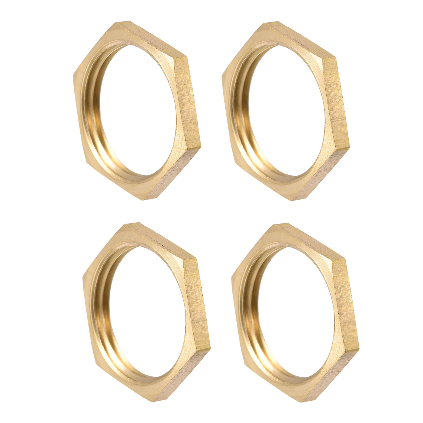 uxcell Uxcell Lock Nut, Hex Brass Female Locknut