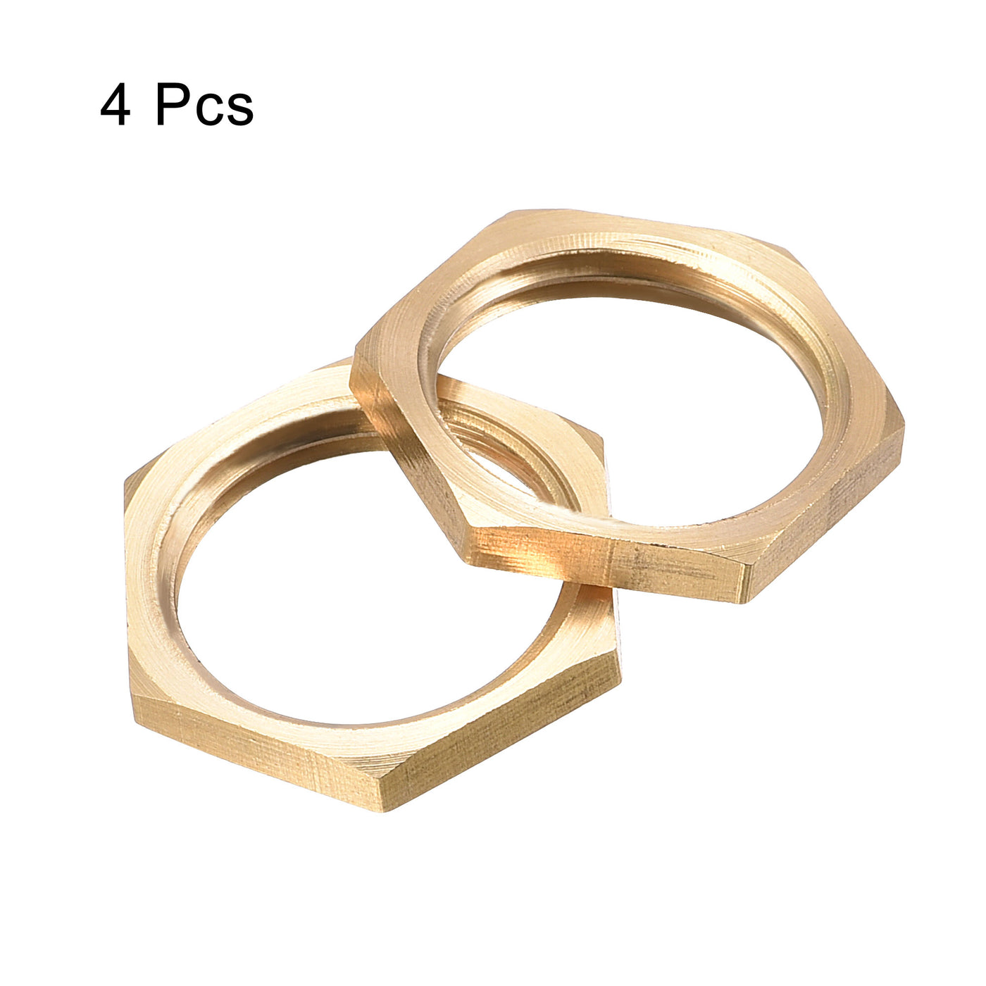 uxcell Uxcell Lock Nut, Hex Brass Female Locknut