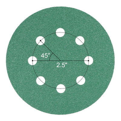 Harfington Uxcell Green Film Sanding Disc Hook & Loop Backed Sandpapers