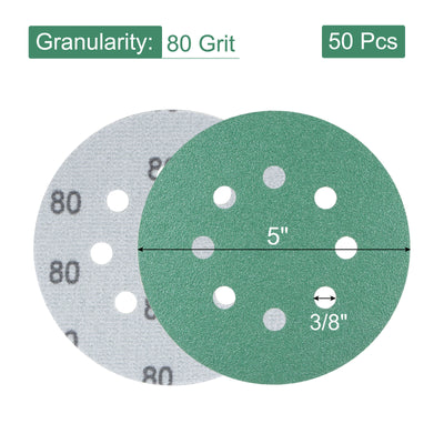 Harfington Uxcell Green Film Sanding Disc Hook & Loop Backed Sandpapers