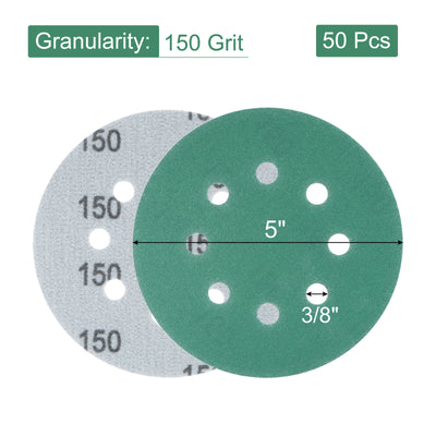 Harfington Uxcell Green Film Sanding Disc Hook & Loop Backed Sandpapers