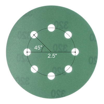 Harfington Uxcell Green Film Sanding Disc Hook & Loop Backed Sandpapers