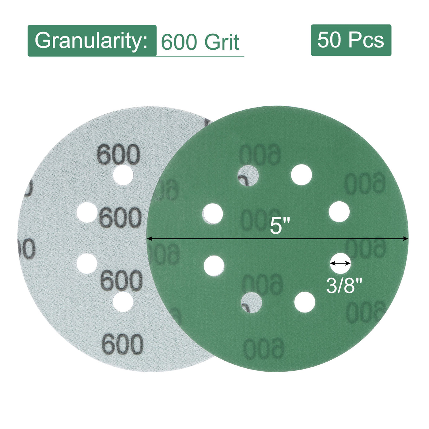 uxcell Uxcell Green Film Sanding Disc Hook & Loop Backed Sandpapers