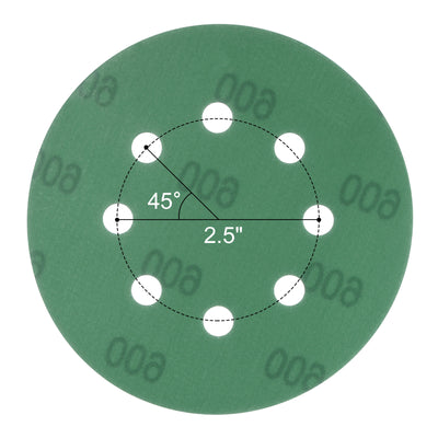 Harfington Uxcell Green Film Sanding Disc Hook & Loop Backed Sandpapers