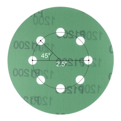 Harfington Uxcell Green Film Sanding Disc Hook & Loop Backed Sandpapers