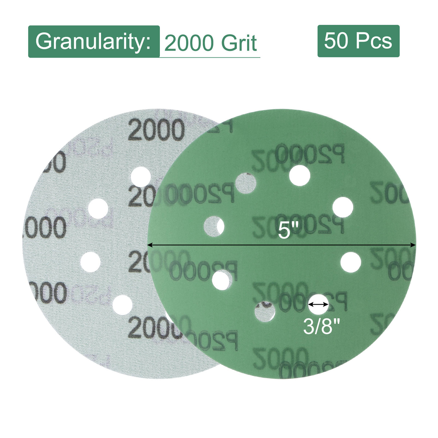 uxcell Uxcell Green Film Sanding Disc Hook & Loop Backed Sandpapers