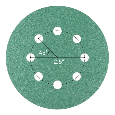 Harfington Uxcell Green Film Sanding Disc Hook & Loop Backed Sandpaper