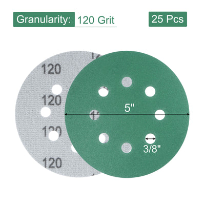 Harfington Uxcell Green Film Sanding Disc Hook & Loop Backed Sandpaper