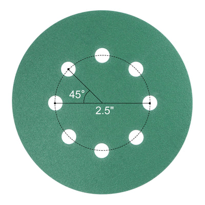 Harfington Uxcell Green Film Sanding Disc Hook & Loop Backed Sandpaper