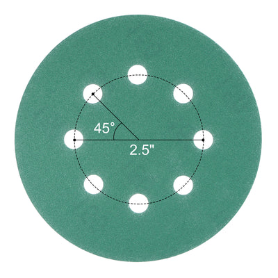 Harfington Uxcell Green Film Sanding Disc Hook & Loop Backed Sandpaper