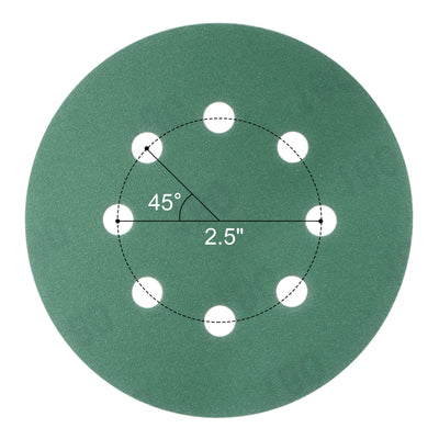 Harfington Uxcell Green Film Sanding Disc Hook & Loop Backed Sandpaper