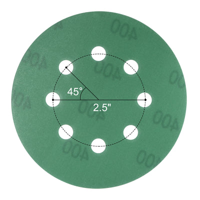 Harfington Uxcell Green Film Sanding Disc Hook & Loop Backed Sandpaper